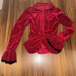 Red Velvet Women's Top